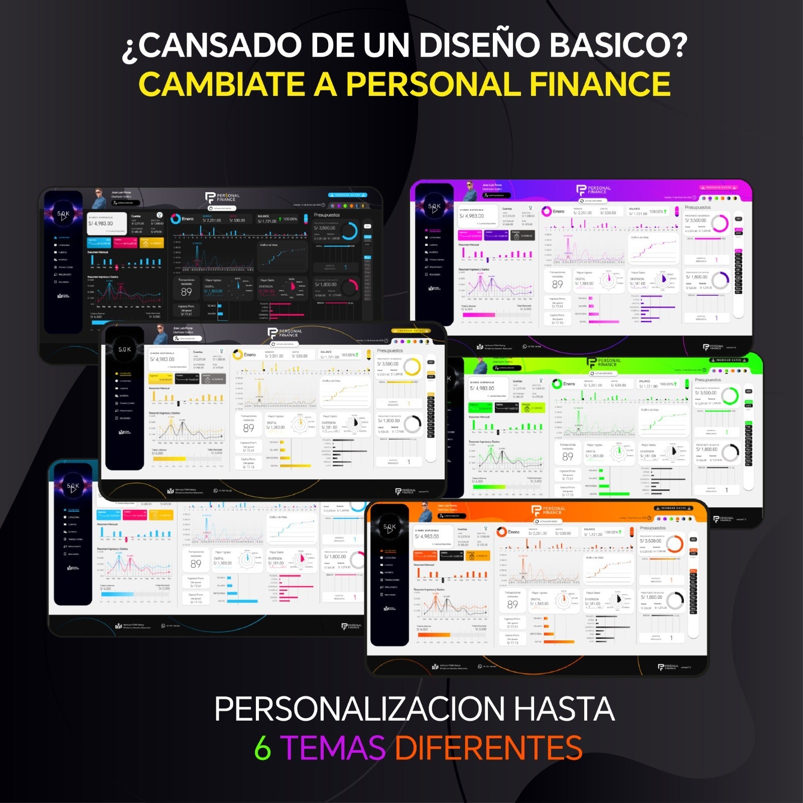 Organizador de Finanzas Pro 👑
