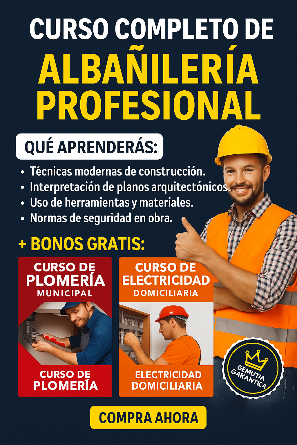 🏗️ Curso de Albañilería Profesional + Bonus GRATIS 🔧💡