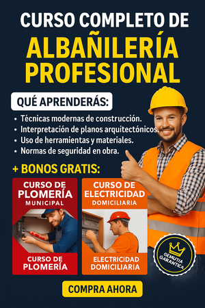 🏗️ Curso de Albañilería Profesional + Bonus GRATIS 🔧💡
