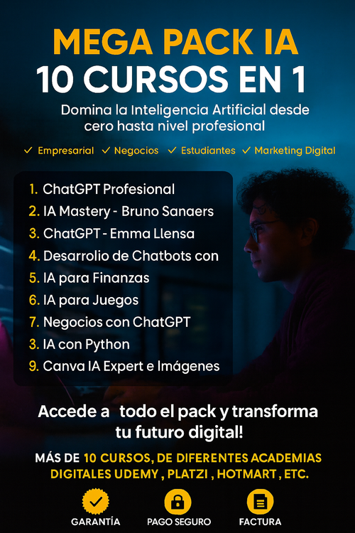 MEGAPACK CURSO DE iA COMPLETO 🤖 ( 10 EN 1 )