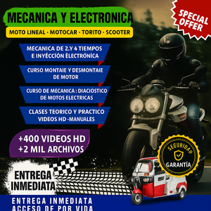 🏍️ Curso de Reparación de Motos 2 y 4 Tiempos 🔧💼